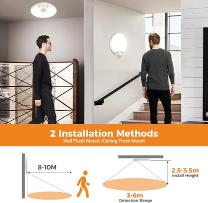 slochi 2Pack Motion Sensor Light Indoor Wired, 8.7 Inch 3000K/4000K/6500K - Image 5