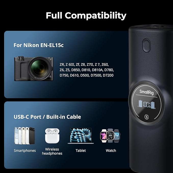 SMALLRIG EN-EL15c Power Camera Battery Charger - Image 4