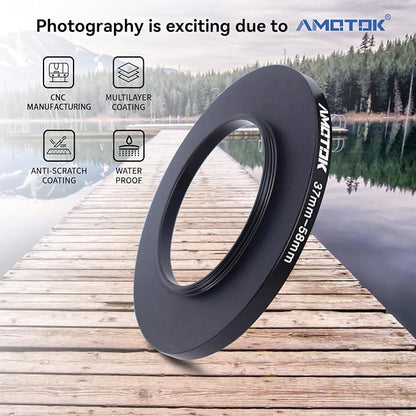 37mm Lens to 58mm Camera Lens Adapter, 37mm to 58mm Filter Step up Ring Adapter - Image 2