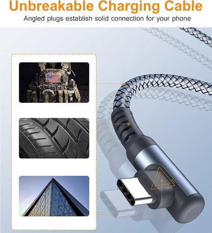 sweguard USB Type C iPhone 16 Pro Max Charger Cable Right Angle 3.1A Fast - Image 6