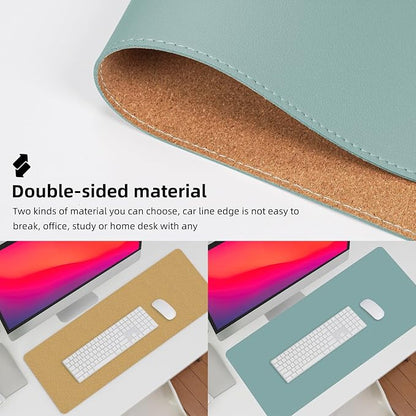 Leather Desk pad Protector, 47 * 17in Large Desk mat - Image 4