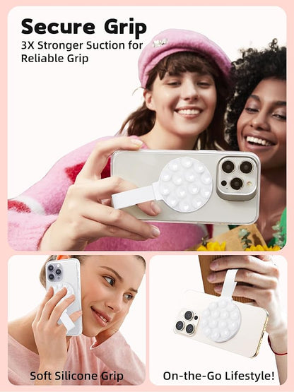 Magnetic Suction Phone Case Mount, Silicone Suction Cup Grip Stand - Image 5