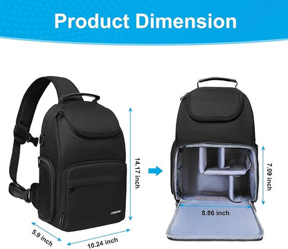 MOSISO Camera Sling Bag, DSLR/SLR/Mirrorless Camera Case Crossbody Photography - Image 3