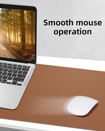Leather Desk Pad Protector, Mouse Pad, Office Desk Mat, Non-Slip PU Leather - Image 5