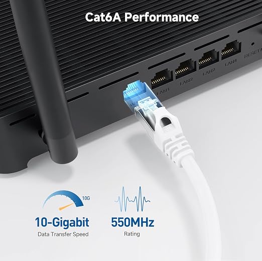 Cable Matters 10Gbps Snagless Shielded Cat 6A Ethernet Cable - 50ft - Image 3