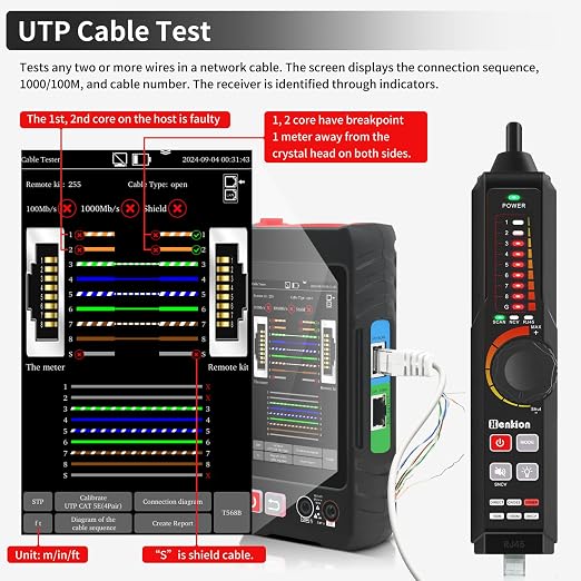 Multifunction RJ45 Network Caber Tester, UTP Cable Tester Ethernet Cable Tracer - Image 3