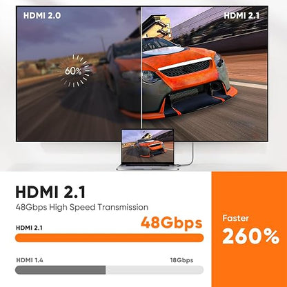 ARISKEEN 8K HDMI Cable 15 FT, 48Gbps High Speed HDMI 2.1 Cable, 8K 60Hz - Image 3