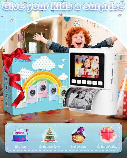 Instant Print Camera for Kids, 1080P Instant Digital Print Cameras for Toddler - Image 6