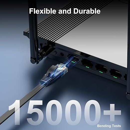 Cat 6 Ethernet Cable 200 ft, High Speed 10Gbps Flat Internet Network Cable - Image 6