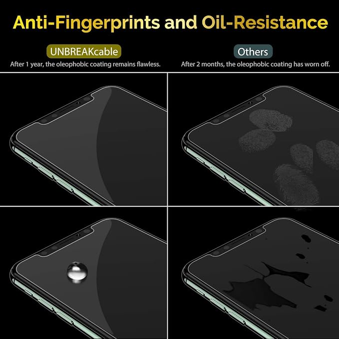UNBREAKcable Tempered Glass for iPhone 11 Pro Max/XS Max 9H Hardness Screen - Image 6