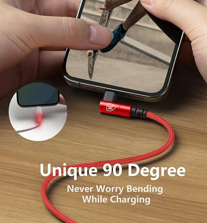 90 Degree USB C to Lightning Cable 10FT, iPhone Charger 3Pack Fast Charging - Image 7