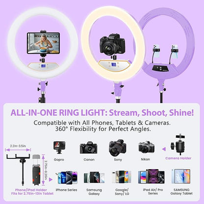 Ring Light 22inch Kit: Ring Light Tripod - Image 7
