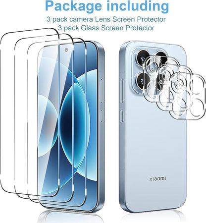 Anoowkoa 3 Pack for Xiaomi 17 Screen Protector + Xiaomi 17 Camera Lens Tempered - Image 4