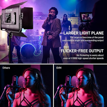 GVM RGB LED Video Light with Lighting Kits, 680RS 50W Led Panel Light with - Image 5