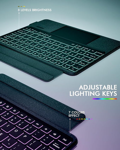 Doohoeek Keyboard Folio for Samsung Galaxy S10 Fe 10.9" 2025 / S9 FE / S9 - Image 4