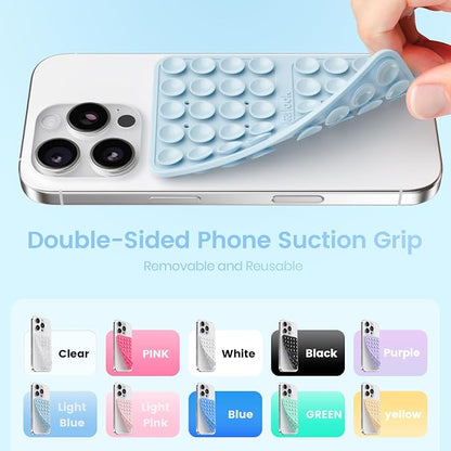 2PCS Silicone Suction Cup Phone Case Mount Double Sided, Hands-Free Phone - Image 4