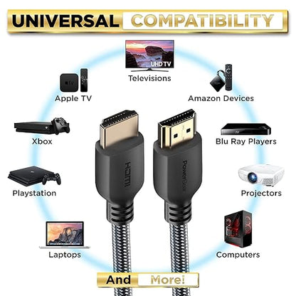 PowerBear 4K HDMI Cable 6 ft High Speed, Braided Nylon & Gold Connectors - Image 5