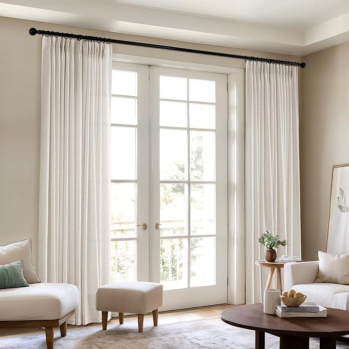 Memory Trained Pinch Pleated Curtains 72 Inches Long, Viral Linen Pinch Pleat - Image 8