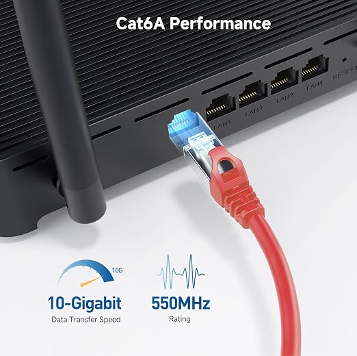 Cable Matters 10Gbps Snagless Shielded Cat 6A Ethernet Cable - 50ft - Image 4