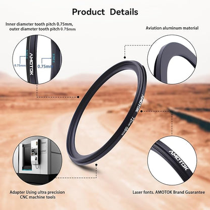 72mm Lens to 58mm Camera Lens Adapter, 72mm to 58mm Filter Step-Down Ring - Image 3