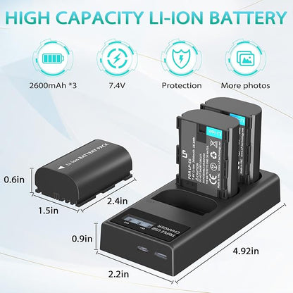 LP LP-E6 LPE6N Battery Charger Pack - Image 3