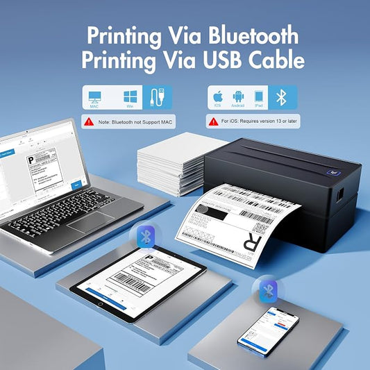 Bluetooth Thermal Shipping Label Printer: 4x6 Wireless Label Maker - Image 2