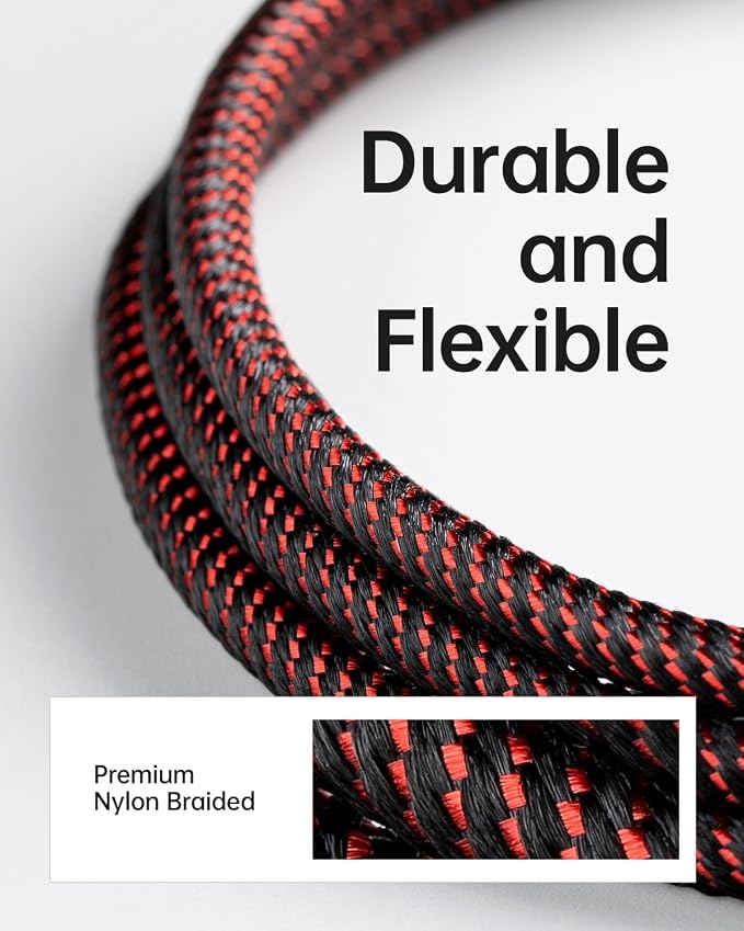 10 FT iPhone Charger 3 Pack 10 Foot USB Fast Lightning Cable Long Nylon Braided - Image 4