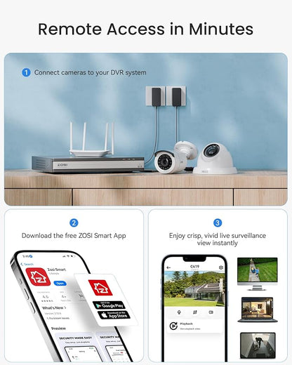 ZOSI 1080p 16 Channel Security Camera System Outdoor - Image 8