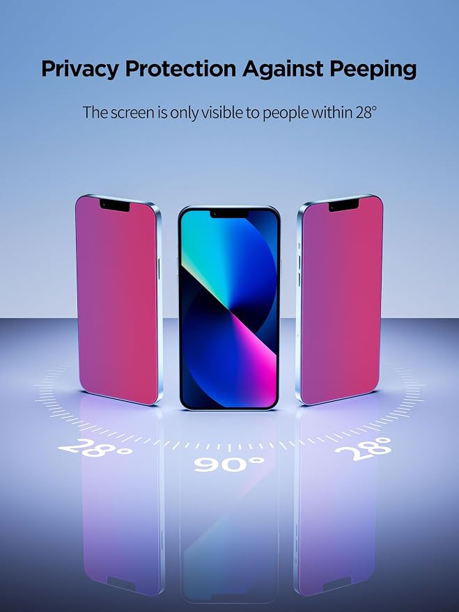 Compatible for iPhone 12 Pro Max Privacy Screen Protector Tempered Glass 6.7 - Image 3