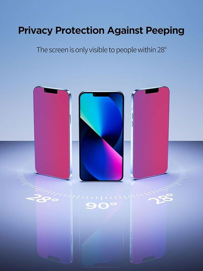 Compatible for iPhone 13/13 Pro/16e/iPhone 14 Privacy Screen Protector Tempered - Image 3