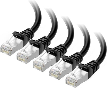 Cable Matters 10Gbps 5-Pack Snagless Shielded Cat 6A Ethernet Cable - 14ft by CableMatters