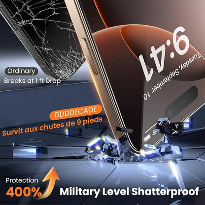 Screen Protector for iPhone 15 Pro Military Grade Tempered Glass Auto-Alignment - Image 3