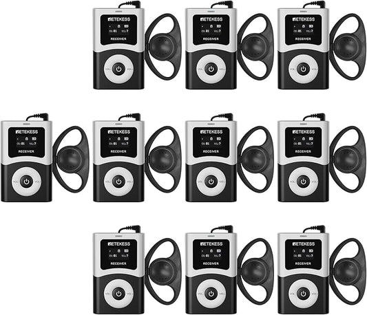 Retekess T130U Audio Tour Guide System, Tour Guide Headsets by Retekess