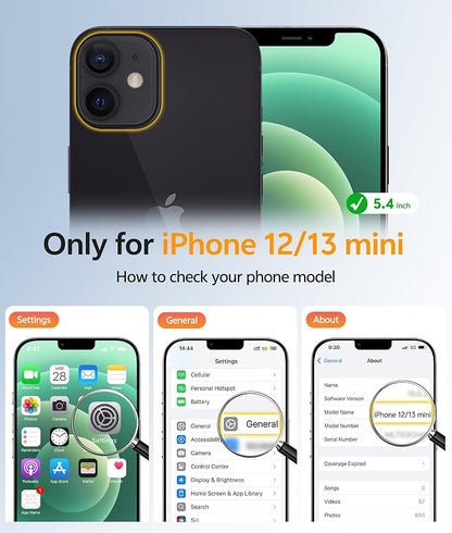 FNTCASE for iPhone 13 Mini Case: for iPhone 12 Mini Case Translucent Matte - Image 2