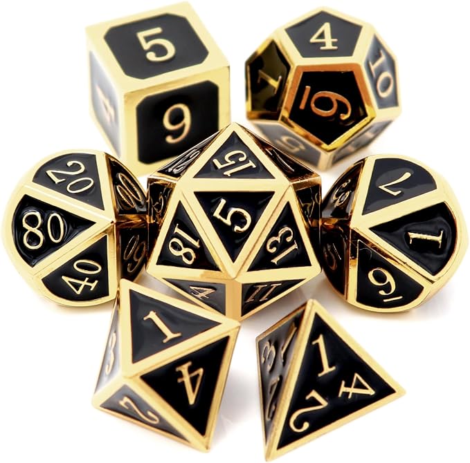 Haxtec DND Metal Dice Set D&D Dice Compatible by HaxtecDice