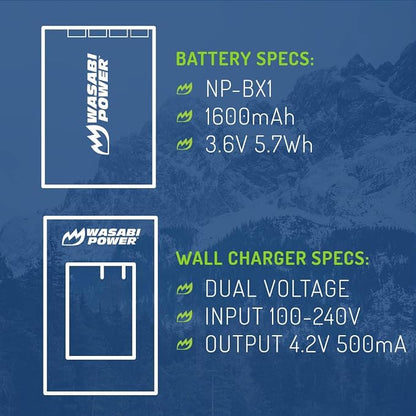 Wasabi Power NP-BX1 Battery and Charger - Image 3