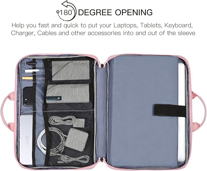 11.6-12.9 Inch Laptop Bag Sleeve Women Ladies TSA Travel Briefcase - Image 2