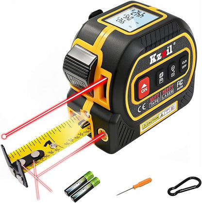 4-in-1 Tape Measure 196ft Laser Tape Measure 16ft Manual Tape by Kzxil