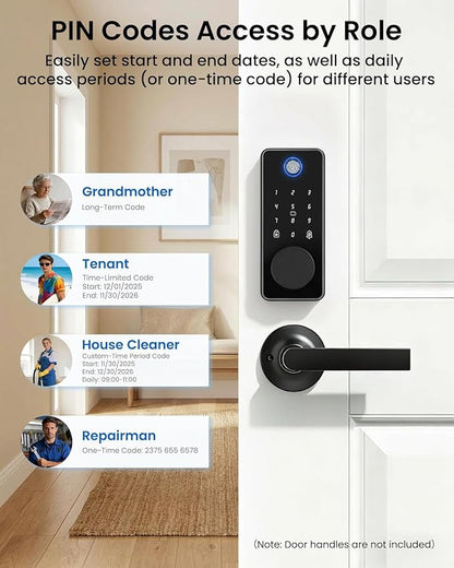 Smart Door Lock, Fingerprint Keyless Entry Door Lock Front Door App Control - Image 4