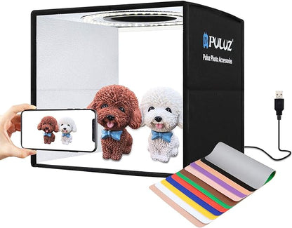 PULUZ 9.8"/25cm Foldable Portable Photo Studio Light Box, Adjustable Brightness by PULUZ