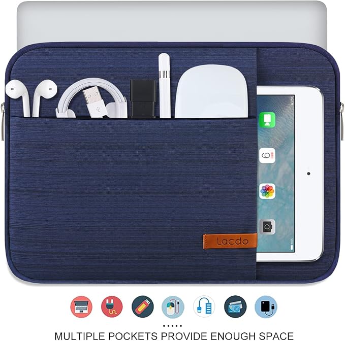 Lacdo 14 Inch Laptop Sleeve Case Computer Bag - Image 4