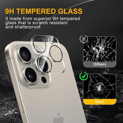 3 Pack Camera Lens Protector for iPhone 14 Pro Max/iPhone 15 Pro Max/iPhone 14 - Image 7