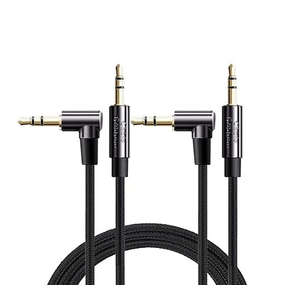 CableCreation 2-Pack 3.5mm Audio Cable 6FT/1.8m, 3.5mm Right Angle Auxiliary by CableCreation
