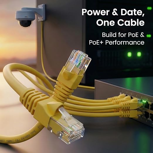 GEARit Cat 6 Ethernet Patch Cables 5 ft Yellow, High Speed 24AWG 10Gbps RJ45 - Image 7