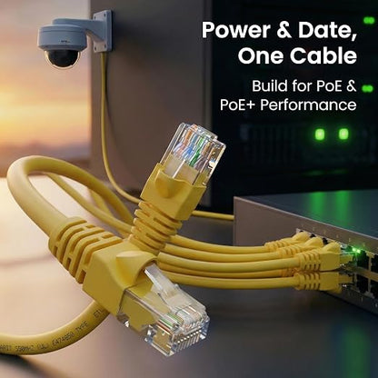 GEARit Cat 6 Patch Cables 1 ft Yellow Cat6 Patch Cables 1ft Yellow/Ethernet - Image 7