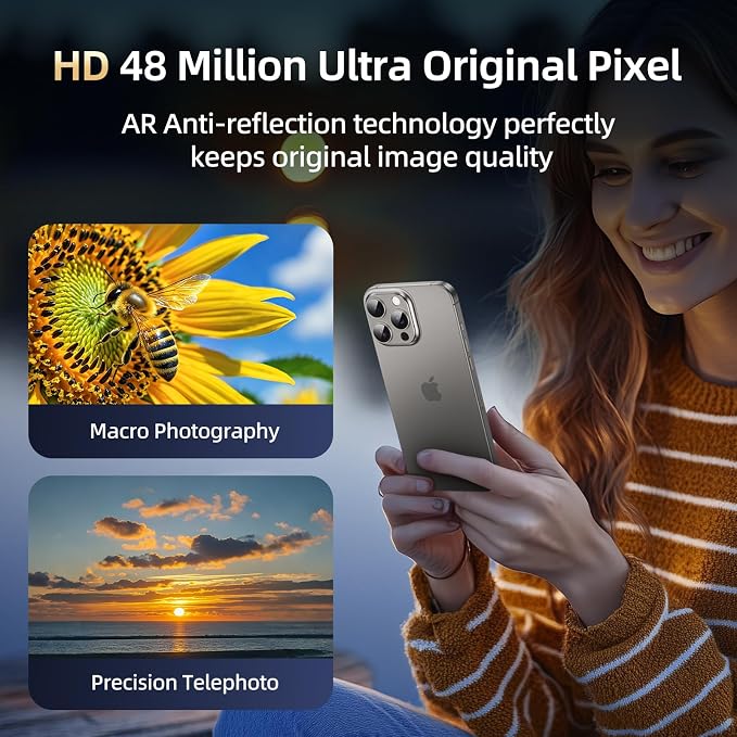 Compatible with iPhone 16 Pro Camera Lens Protector, 9H Metal Aluminum Alloy - Image 3