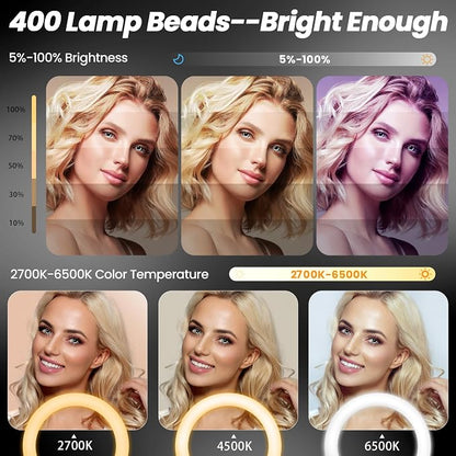 18" Foldable Ring Light with Stand - Image 4