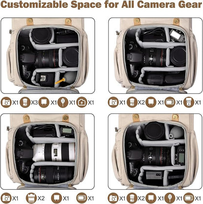BAGSMART Camera Backpack, DSLR Camera Bag, Waterproof Camera Bag Backpack - Image 3