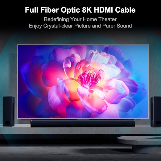RUIPRO 8K Detachable Full Fiber Optic Armored HDMI 2.1 Cable 25FT, Ultra High - Image 8