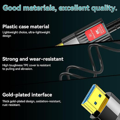 Fiber Optic HDMI Cable 150FT/46M, Long HDMI 2.1 Cable Support 48Gbps High Speed - Image 4